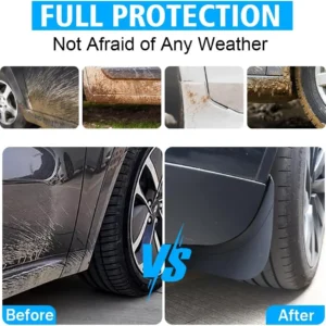 Fit for Tesla Model Y Mud Flaps (2021-2024) - No Drill Required Splash Guards, OEM Fit All Weather Protection, Set of 4 Black view 4