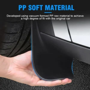Fit for Tesla Model Y Mud Flaps (2021-2024) - No Drill Required Splash Guards, OEM Fit All Weather Protection, Set of 4 Black view 6