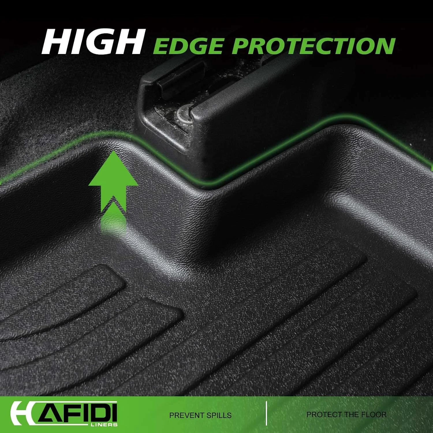 Raised edge spill protection