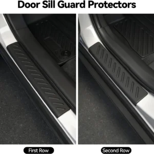 Floor Mats for 2018-2026 Jeep Wrangler JL 2-Door, Trunk Mat & Door Sill Guard All Weather TPE Protector for Jeep Wrangler JL 2-Door Accessories view 3