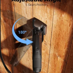 FOCSPROD EV Charger Holder, with 180° Rotation Nozzle Dock, Metal J-Hook for SAE J1772 Charger Holder Organizer Wall-Mount Connector Electric Vehicle Charging Cable Car Accessories view 2
