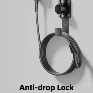 FOCSPROD EV Charger Holder, with 180° Rotation Nozzle Dock, Metal J-Hook for SAE J1772 Charger Holder Organizer Wall-Mount Connector Electric Vehicle Charging Cable Car Accessories view 3