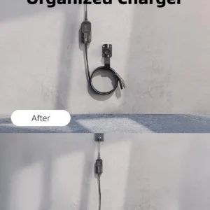 FOCSPROD EV Charger Holder, with 180° Rotation Nozzle Dock, Metal J-Hook for SAE J1772 Charger Holder Organizer Wall-Mount Connector Electric Vehicle Charging Cable Car Accessories view 4