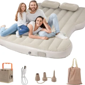 for Tesla Model Y Air Mattress, Self Inflating Car Camping Mattress with Wireless Charging Air Pump, 2 Pillows, Storage Bag, Sleeping Mat for Tesla Model Y Accessories 2020-2026 view 1