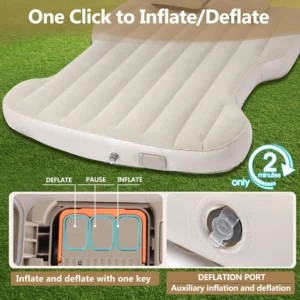 for Tesla Model Y Air Mattress, Self Inflating Car Camping Mattress with Wireless Charging Air Pump, 2 Pillows, Storage Bag, Sleeping Mat for Tesla Model Y Accessories 2020-2026 view 3