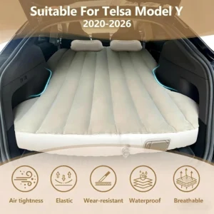 for Tesla Model Y Air Mattress, Self Inflating Car Camping Mattress with Wireless Charging Air Pump, 2 Pillows, Storage Bag, Sleeping Mat for Tesla Model Y Accessories 2020-2026 view 5