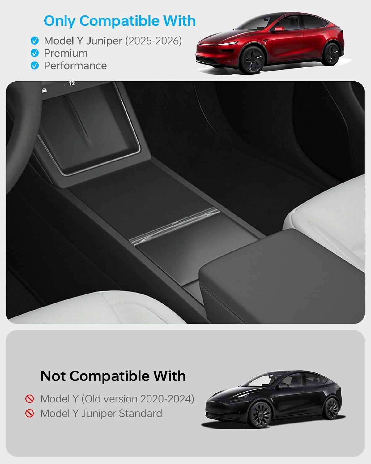 Multi-layer storage tray for Tesla Model Y