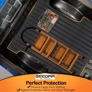 GEEDAR Heavy Duty Rubber Bed Mat for 2015-2026 Ford F-150 5.5 ft CrewCab Bed Liner, Includes 22-26 Lightning Crew/Super Crew, All Weather F-150 5.5 ft Bed Mat, Ford F150 Accessories, Black view 6