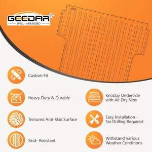 GEEDAR Heavy Duty Rubber Bed Mat for 2015-2026 Ford F-150 5.5 ft CrewCab Bed Liner, Includes 22-26 Lightning Crew/Super Crew, All Weather F-150 5.5 ft Bed Mat, Ford F150 Accessories, Black view 7