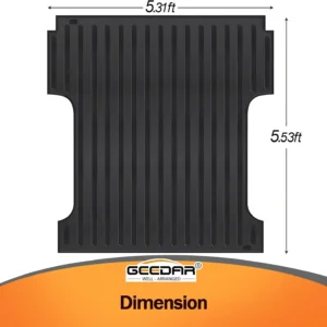 GEEDAR Heavy Duty Rubber Bed Mat for 2015-2026 Ford F-150 5.5 ft CrewCab Bed Liner, Includes 22-26 Lightning Crew/Super Crew, All Weather F-150 5.5 ft Bed Mat, Ford F150 Accessories, Black
