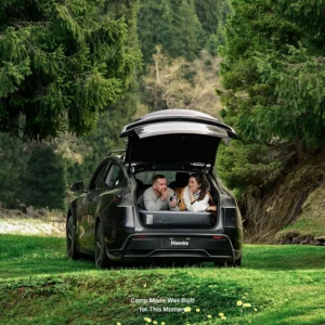 Havnby FlatCore for Tesla 2020-2026 Model Y TPU Backseat Mattress, 7.5" Hybrid Support with Built-in Pump, Wedge Design for Road Trips, Camping, Work Shifts, Naps view 2