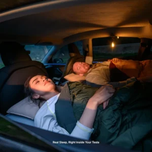 Havnby FlatCore for Tesla 2020-2026 Model Y TPU Backseat Mattress, 7.5" Hybrid Support with Built-in Pump, Wedge Design for Road Trips, Camping, Work Shifts, Naps