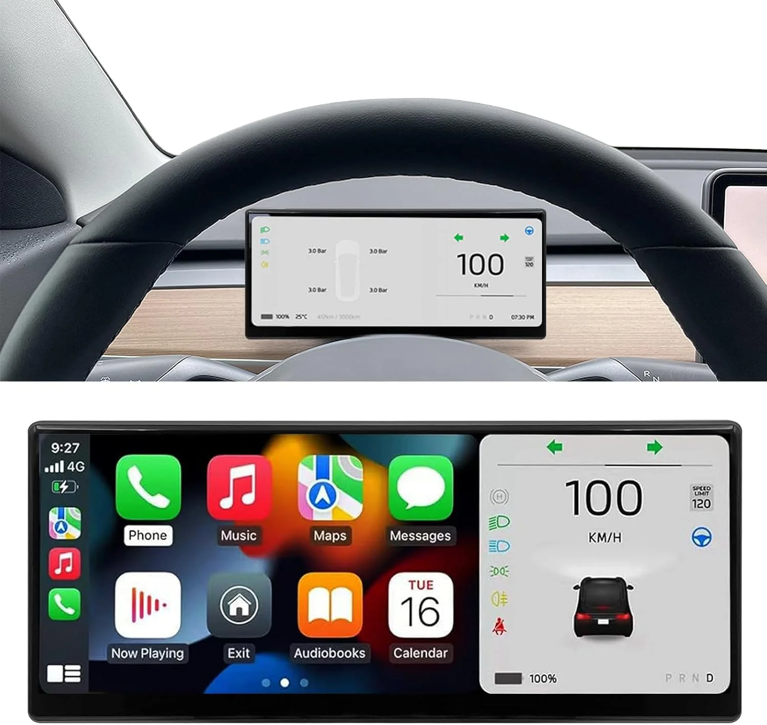 Tesla Model 3 and Model Y Heads Up Display installed on dashboard