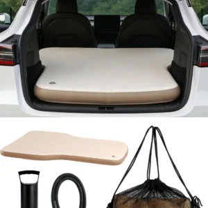Inflatable Tesla Model Y Mattress with Pump & Storage Bag | 4“ Thick,Drop-Stitch PVC,Fast 2Min Inflation,Adjustable Firmness,Dual Leak-proof Valve,Waterproof,Portable,Custom Fit view 1