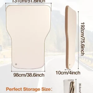 Inflatable Tesla Model Y Mattress with Pump & Storage Bag | 4“ Thick,Drop-Stitch PVC,Fast 2Min Inflation,Adjustable Firmness,Dual Leak-proof Valve,Waterproof,Portable,Custom Fit view 5