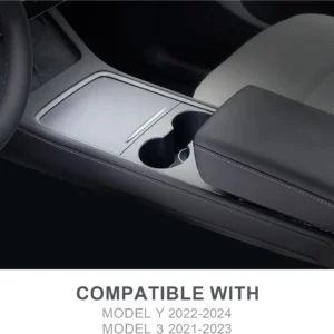 JVMA Backlit Clarity Center Console Organizer Tray Slide PC Upgrade | for Tesla Model Y 2021-2024 and Tesla Model 3 2021 2022 2023 Accessories 3 Carbon Edition view 7