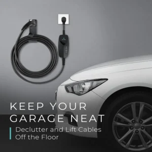 Lectron Electric Vehicle Charger Nozzle Holster Dock & J-Hook Combo for All J1772 Evs view 2
