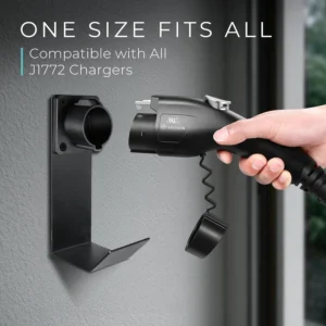 Lectron Electric Vehicle Charger Nozzle Holster Dock & J-Hook Combo for All J1772 Evs view 6