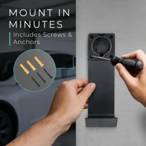 Lectron Electric Vehicle Charger Nozzle Holster Dock & J-Hook Combo for All J1772 Evs view 7