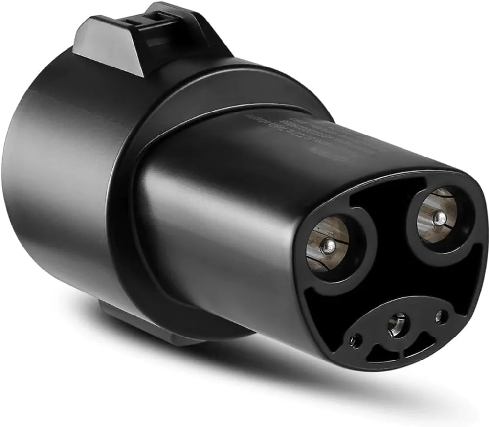 Lectron J1772 to NACS EV Charging Adapter connected to a Tesla