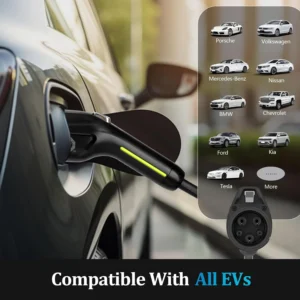 Level 1 & 2 EV Charger, 32 Amp Portable Electric Car Charger, UL Listed EVSE with J1772 Connector, NEMA 14-50 Plug & 5-15 Adapter, 25FT, for J1772 EVs and PHEVs view 4