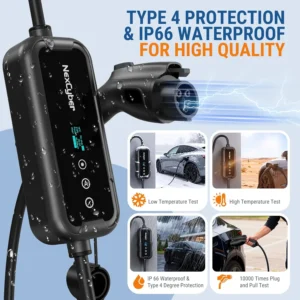 Level 2 EV Charger 32Amp with WiFi APP/Plug-Play, 240V NEMA 14-50P Plug, 25FT Cable with ETL Certified, Portable Electric Vehicle Charging Stations EVSE J1772 Connector (32) view 7