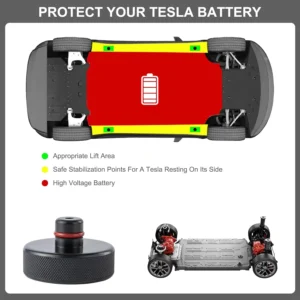 Lifting Jack Pads Compatible with Tesla Model Y/3/X/S & Model Y Juniper, 2016-2026 Upgrade Rubber Lift Pucks Accessories for Tire Repair, Floor Jack Puck Protect Battery & Chassis (4 PCS) view 3