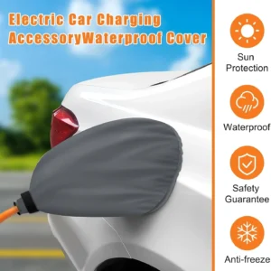 Magnetic EV Charger Port Cover Fit for Electric Vehicles, Grey | Magnetic Adsorption, Snow Sun Protection, Waterproof Rainproof view 4