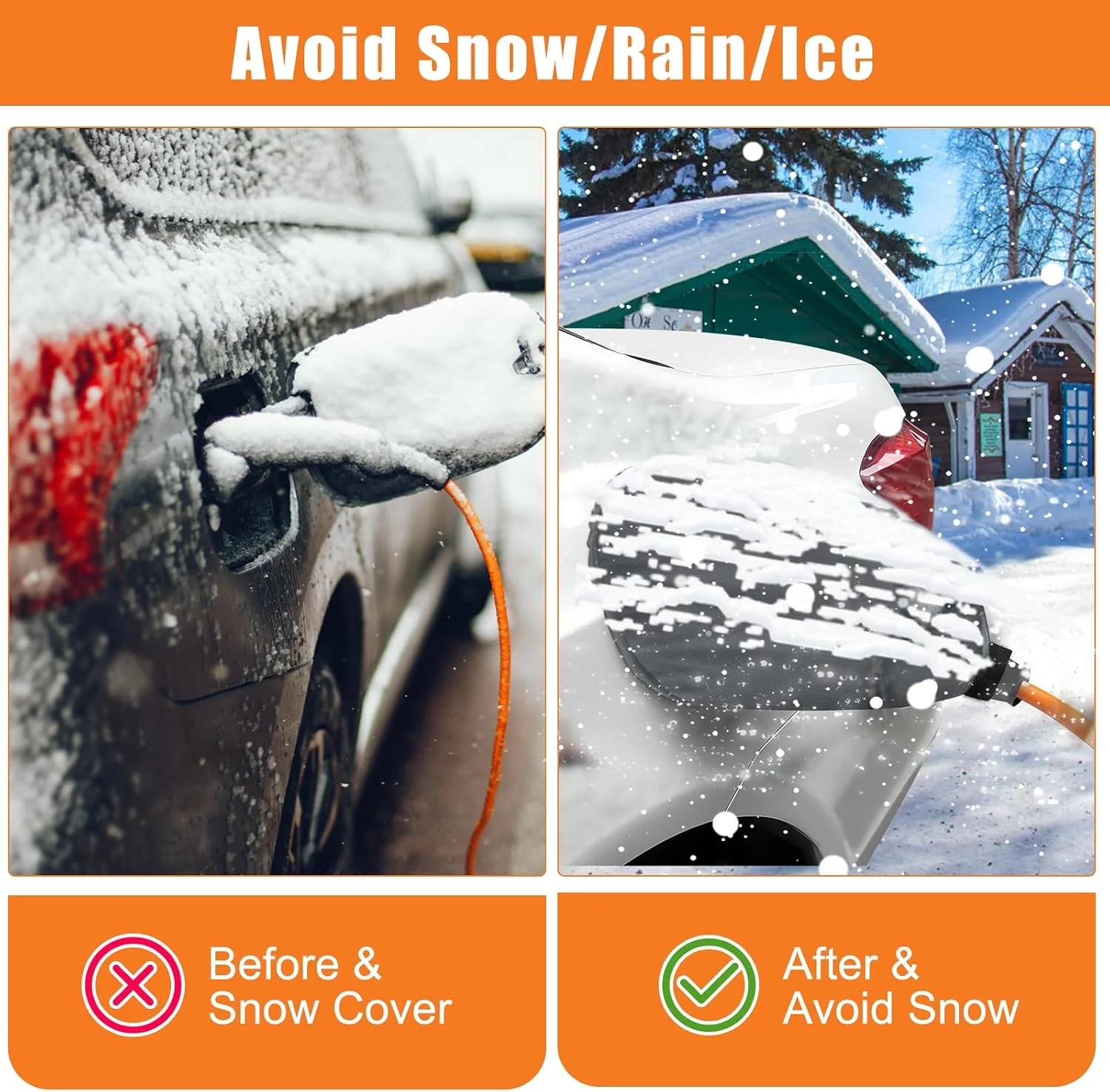 Cover installed on vehicle during winter