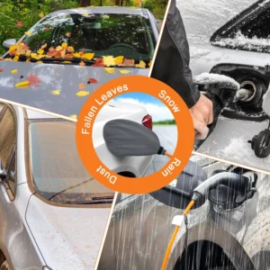 Magnetic EV Charger Port Cover Fit for Electric Vehicles, Grey | Magnetic Adsorption, Snow Sun Protection, Waterproof Rainproof view 7