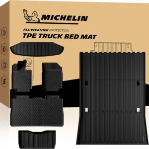 Michelin Vehicle Mat, All-Weather TPE Custom Fit Liner for Tesla Cybertruck Floor Mats 2025-2027 (6 Piece), Premier B view 1
