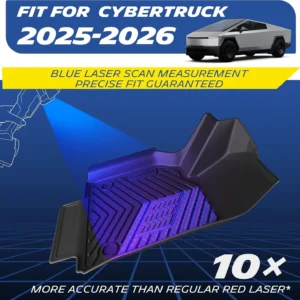 Michelin Vehicle Mat, All-Weather TPE Custom Fit Liner for Tesla Cybertruck Floor Mats 2025-2027 (6 Piece), Premier B view 4