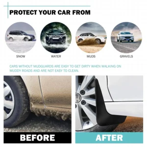 Mud Flaps Compatible with 2025 Polestar 2 Accessories 2021-2024 All Weather Fender Guard Mudguards Sediment Protection No Need to Drill Holes view 4