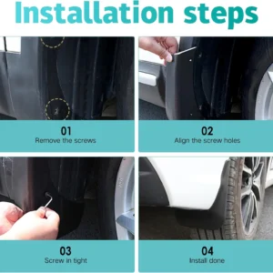 Mud Flaps Compatible with 2025 Polestar 2 Accessories 2021-2024 All Weather Fender Guard Mudguards Sediment Protection No Need to Drill Holes view 6
