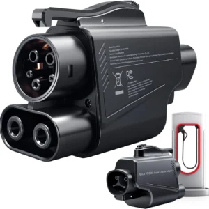 NACS to CCS Adapter, Tesla Supercharger to CCS1 Charger Adapter, Max 500A 1000V Fast Charging Compatible with CCS1 Electric Vehicle Ford Ford GM Rivian Volvo view 1