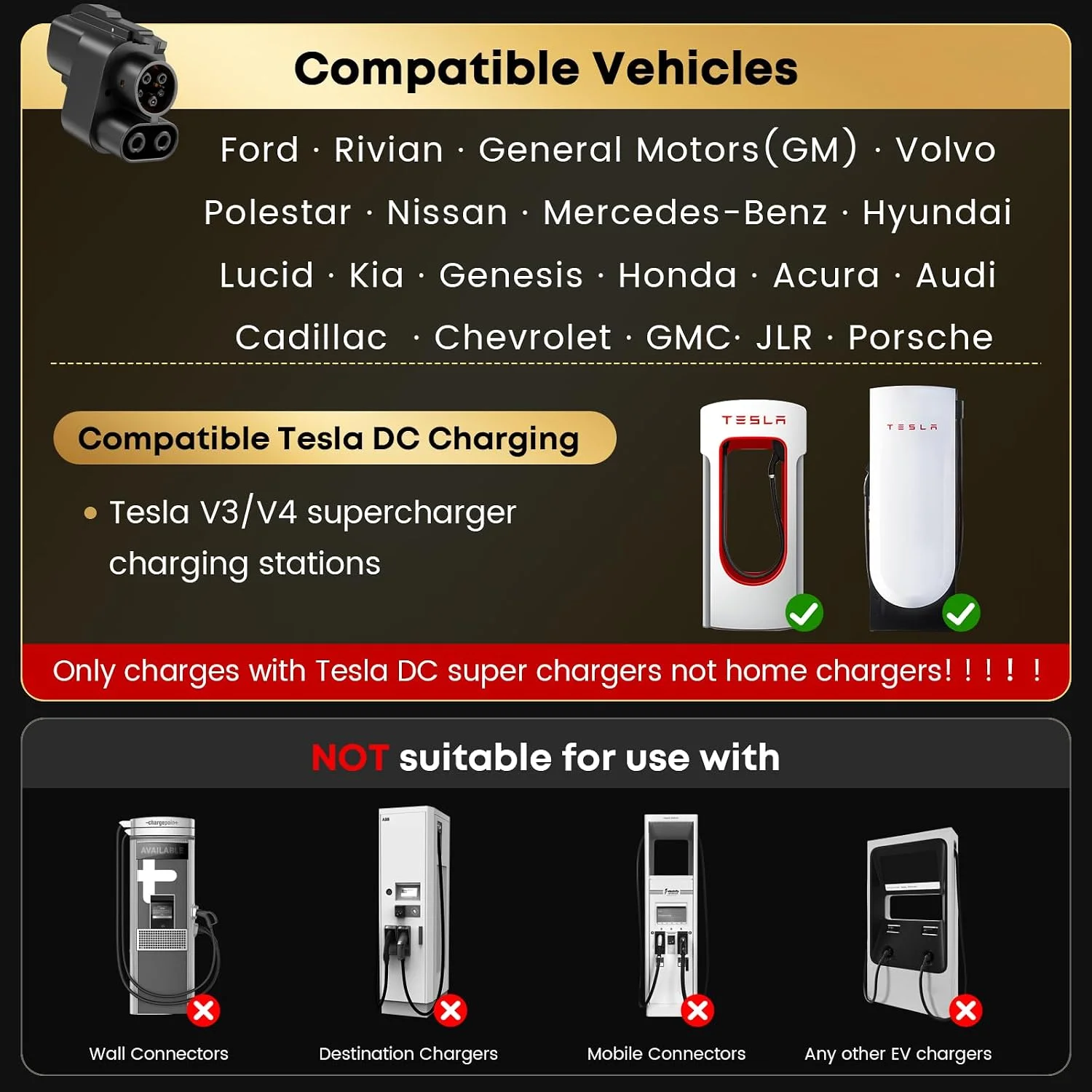 250kW Fast Charging Tesla Adapter