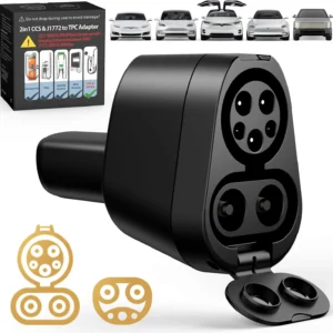 NACS to CCS1 Adapter, 500A/1000V for V3/V4 Tesla Supercharger | 250kW DC Charging, IP65 Protection, Dual Temperature Sensors for Ford, Rivian, GM, Volvo, Polestar, Nissan, Hyundai & Kia EVs