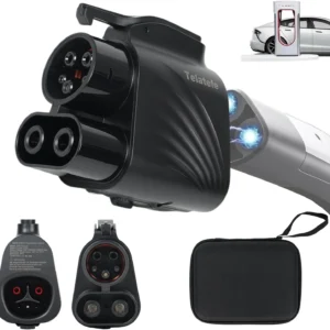 NACS to CCS1 Adapter for Tesla Supercharger - 250KW Max DC 500A 1000V, Compatible with Ford GM Hyundai Kia Rivian EVs,V3/V4 Charging Station Accessory, EV Car Charger Accessories view 1