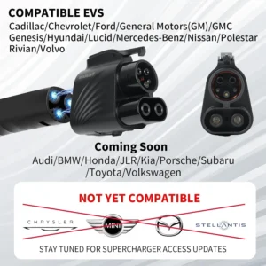 NACS to CCS1 Adapter for Tesla Supercharger - 250KW Max DC 500A 1000V, Compatible with Ford GM Hyundai Kia Rivian EVs,V3/V4 Charging Station Accessory, EV Car Charger Accessories view 4