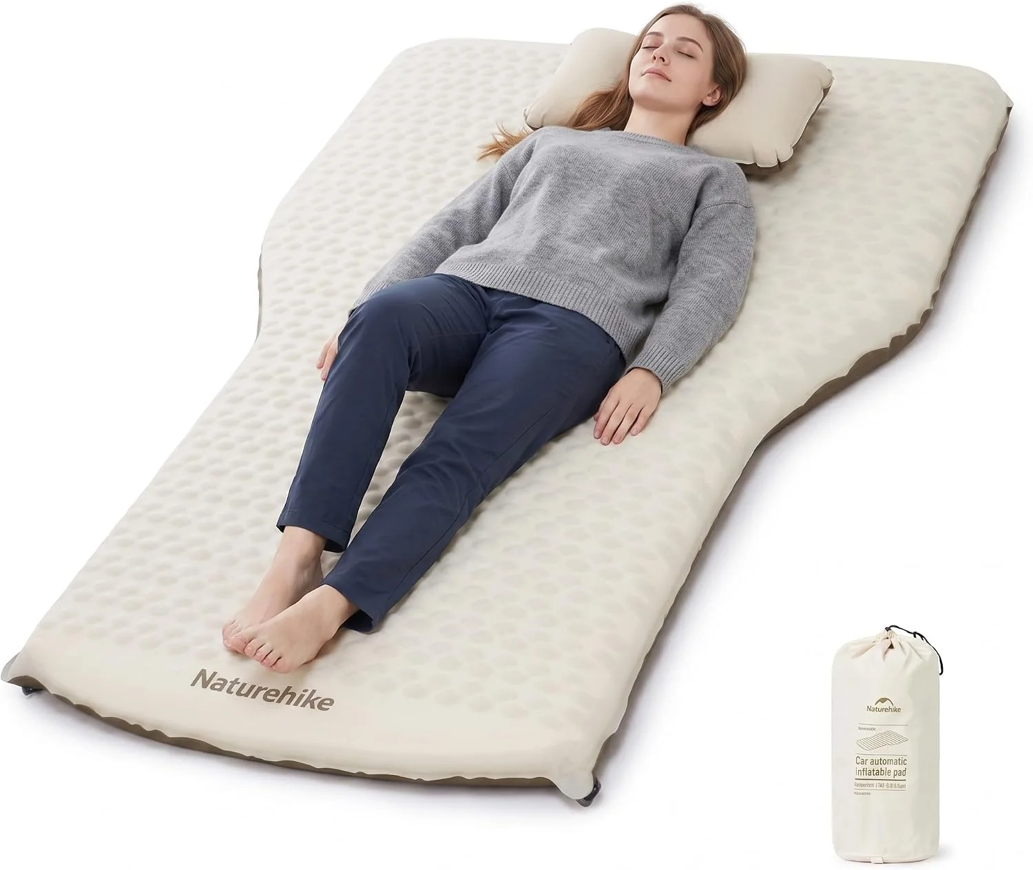 Naturehike car mattress set up in the back of an SUV