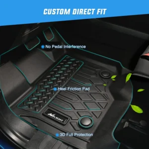 Nilight TPE Floor Mats for Chevy Bolt EUV 2022 2023 2024, All Weather Custom Fit Heavy Duty Floor Liners view 2