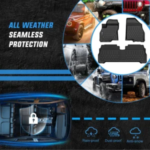 Nilight TPE Floor Mats for Chevy Bolt EUV 2022 2023 2024, All Weather Custom Fit Heavy Duty Floor Liners view 5