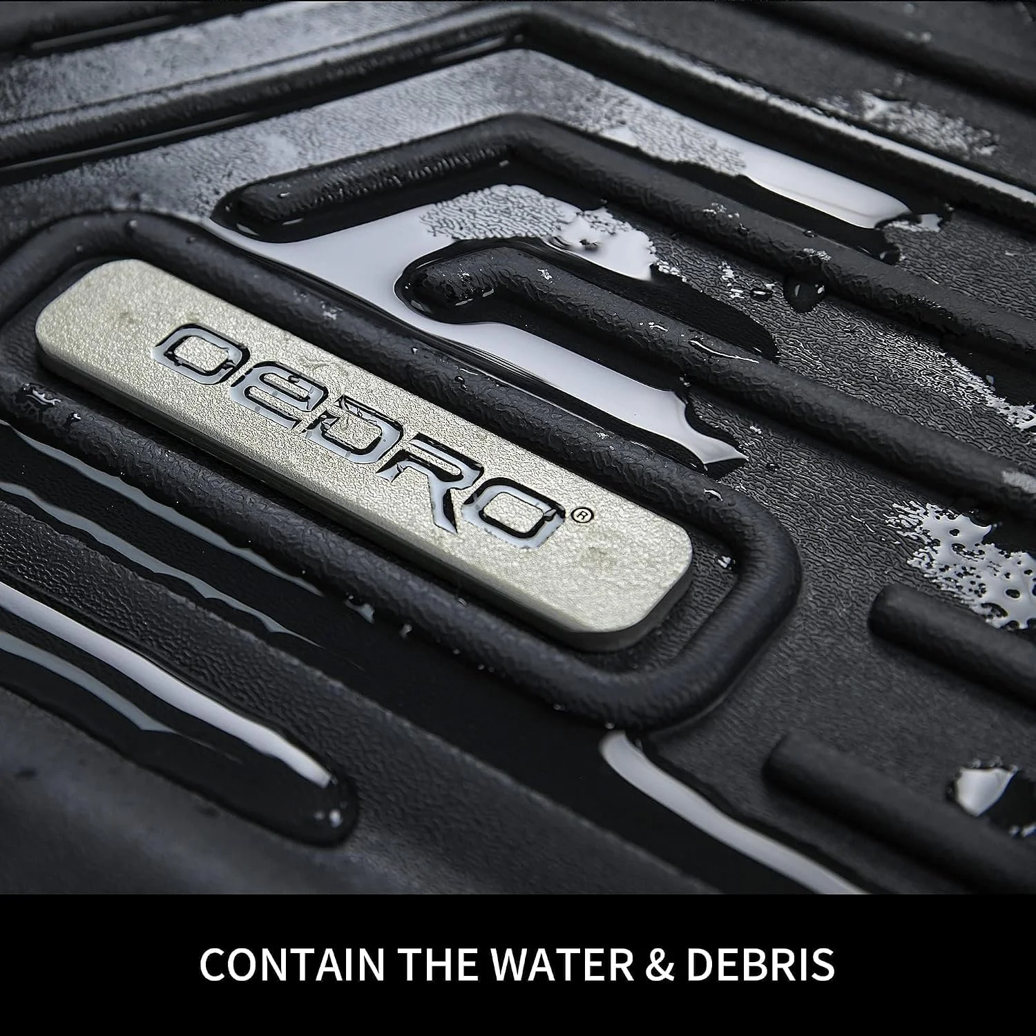 OEDRO Floor Mats Compatible with 2015-2020 Honda Fit EX/EX-L/LX/Sport, TPE All-Weather Custom Fit Floor Liners for Honda Fit, 1st & 2nd Row Car Mats Set Accessories, Black