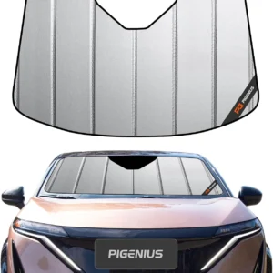 Pigenius Windshield Sunshade fits Ariya 2023-2025, Reversible Silver/Black view 7