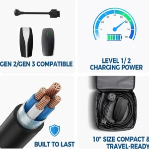 Premium Adapter for Tesla Gen 2/Gen3 Mobile Charger | Connect to 240V Outlet | 12 Amp Charging | 10 Inch Length (NEMA 6-15) view 6