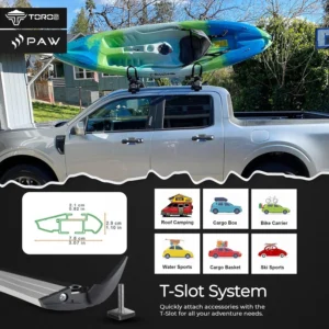 Roof Rack Cross Bars for Hyundai Ioniq 5 (2022–2025) – Fits Bare/Normal Roof Clamp-On Style, 330 lbs Capacity, Aluminum T-Slot Bars, Lockable, Heavy-Duty No-Drill Installation (Black, 2qty) view 7