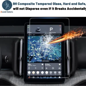 Ruiya Screen Protector for Volvo EX30 12.3" Display Touchscreen 9HD Hardness Anti-glare Scratch Tempered Glass Compatible with 2024 2025 2026 Volvo EX30 Accessories view 4