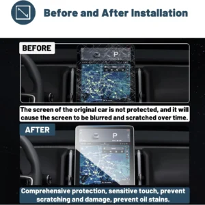 Ruiya Screen Protector for Volvo EX30 12.3" Display Touchscreen 9HD Hardness Anti-glare Scratch Tempered Glass Compatible with 2024 2025 2026 Volvo EX30 Accessories view 5