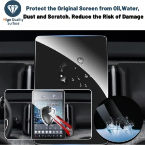 Ruiya Screen Protector for Volvo EX30 12.3" Display Touchscreen 9HD Hardness Anti-glare Scratch Tempered Glass Compatible with 2024 2025 2026 Volvo EX30 Accessories view 6