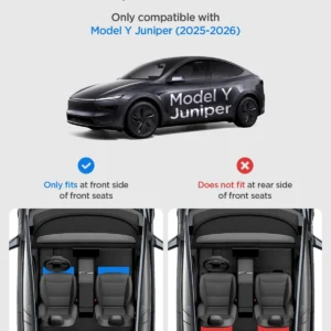 Spigen Under Seat Storage Box, Hidden Organizer Tray [Waterproof & Anti-Rattle] for 2025 2026 Tesla Model Y Juniper (Premium and Performance) - 2 Pack view 2